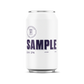 Front view of a 3/4 IPA Sample Brew beer can 