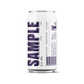 Side view of a 3/4 IPA Sample Brew beer can