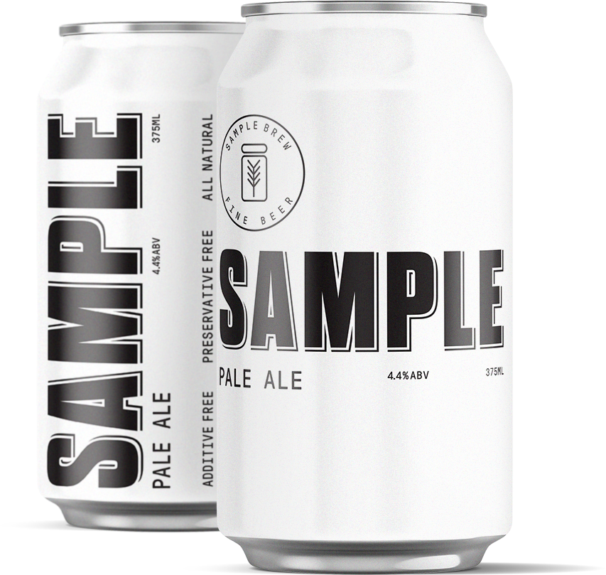 Sample Brew pale ale cans